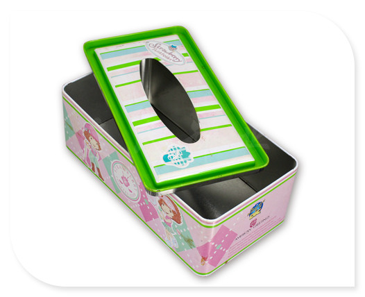 精美紙巾鐵皮盒 精美紙巾鐵皮盒展開圖