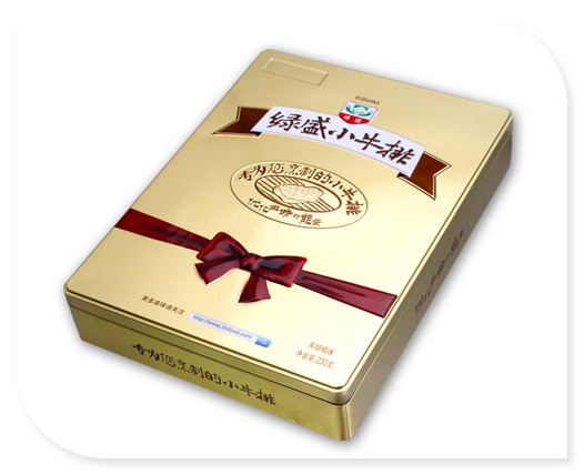 高檔特產牛排鐵皮盒 高檔特產牛排鐵皮盒正面圖